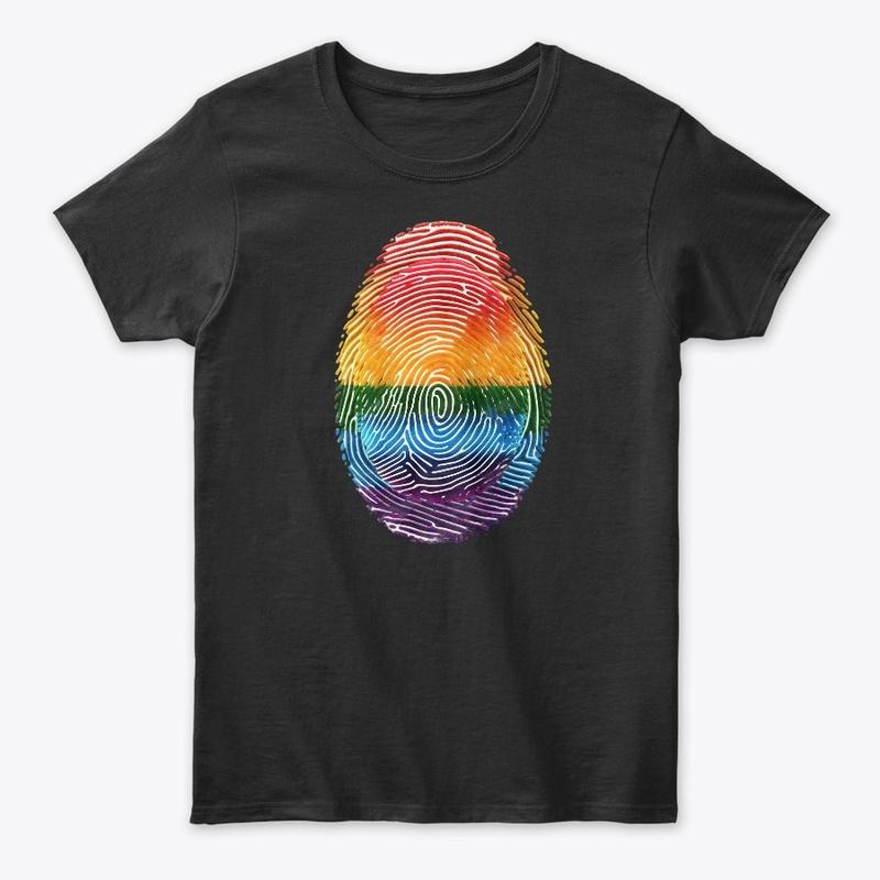 LGBTQ Pride Rainbow Thumbprint Tee