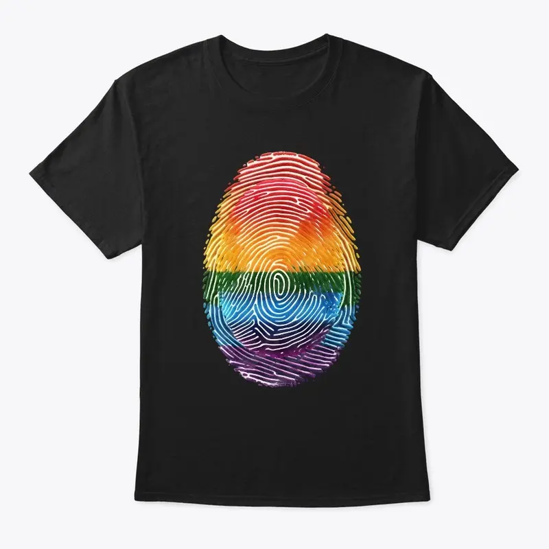 LGBTQ Pride Rainbow Thumbprint Tee